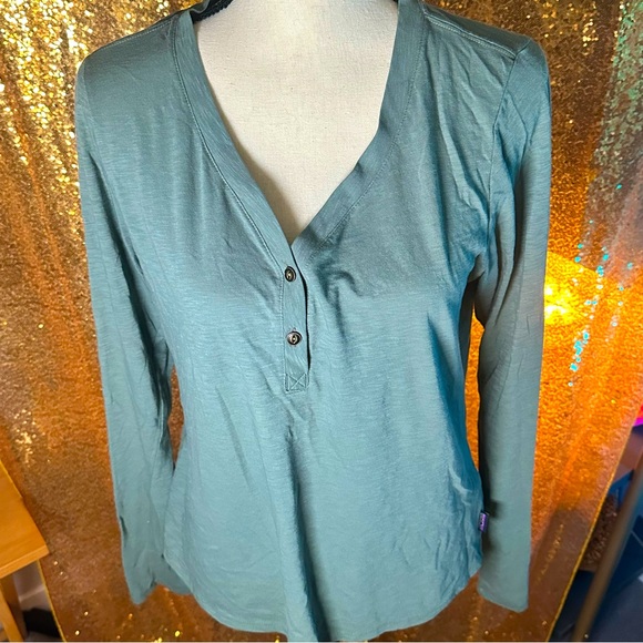 Patagonia Women’s Mainstay Henley Size L Nouveau Green - Picture 1 of 4